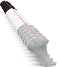 Ankle Socks - Multicolor with Pink Tag, 10 Pairs