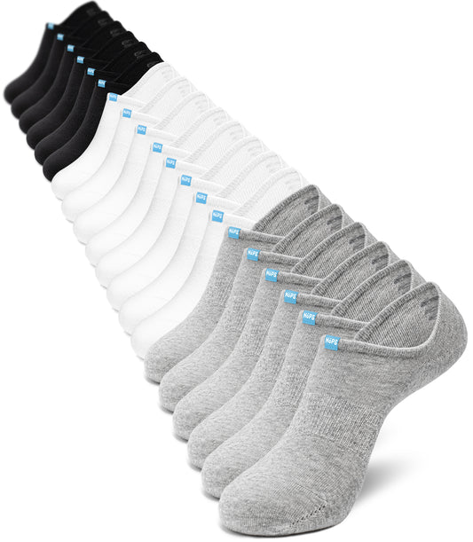 No Show Socks - Multicolor with Blue Tag, 10 pairs