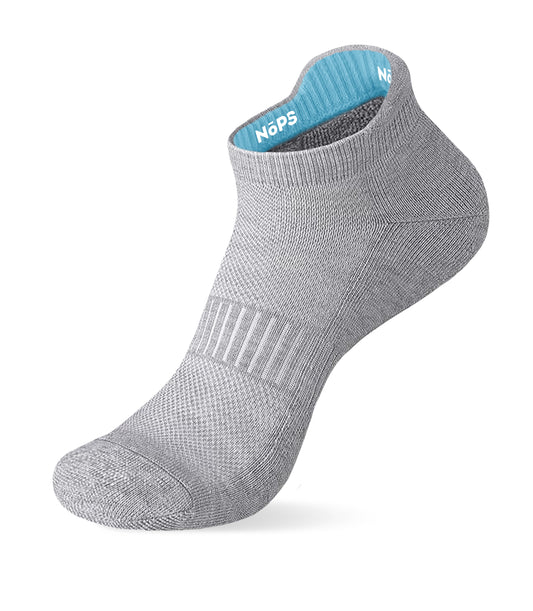 Athletic Socks (Low-Cut) - Gray with Blue Inner Tag