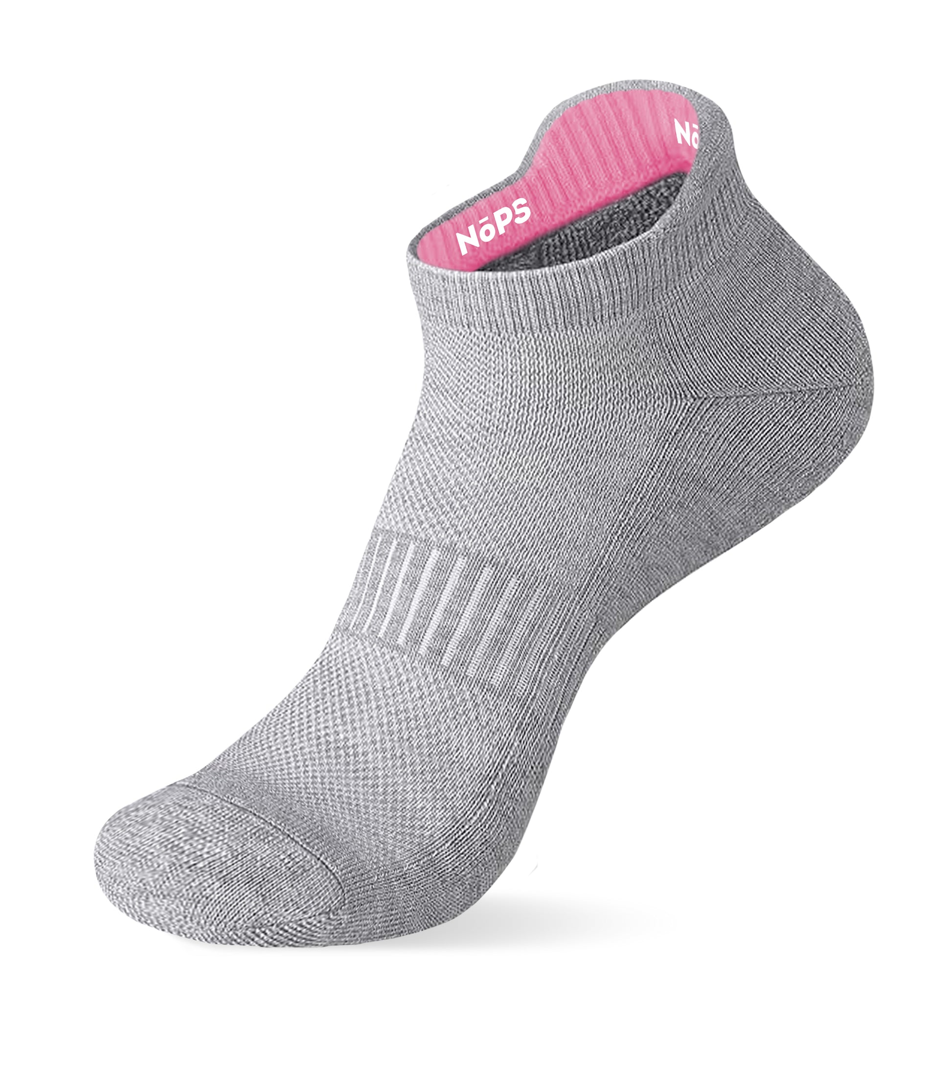 Athletic Socks (Low-Cut) Gray with Pink Inner Tag