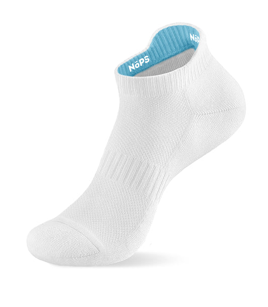 Athletic Socks (Low-Cut) White with Blue Inner Tag