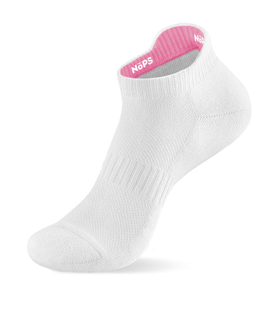 Athletic Socks (Low-Cut) White with Pink Inner Tag